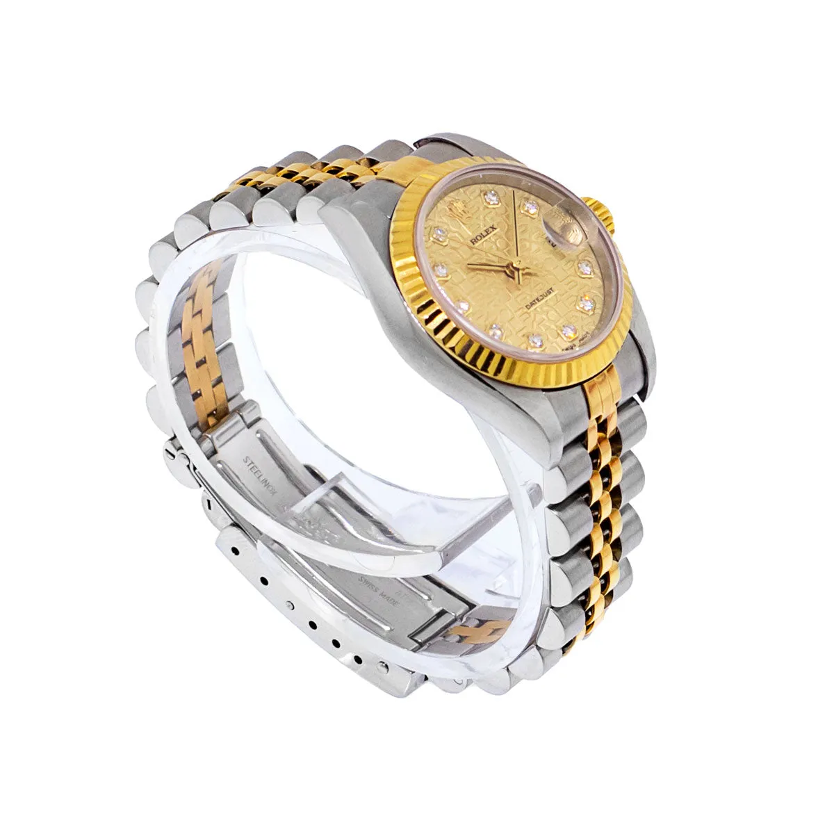 Rolex Lady-Datejust 26mm Yellow Gold & Steel Champagne Jubilee Diamond Dial 79173