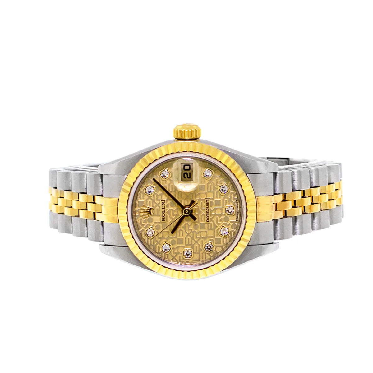Rolex Lady-Datejust 26mm Yellow Gold & Steel Champagne Jubilee Diamond Dial 79173