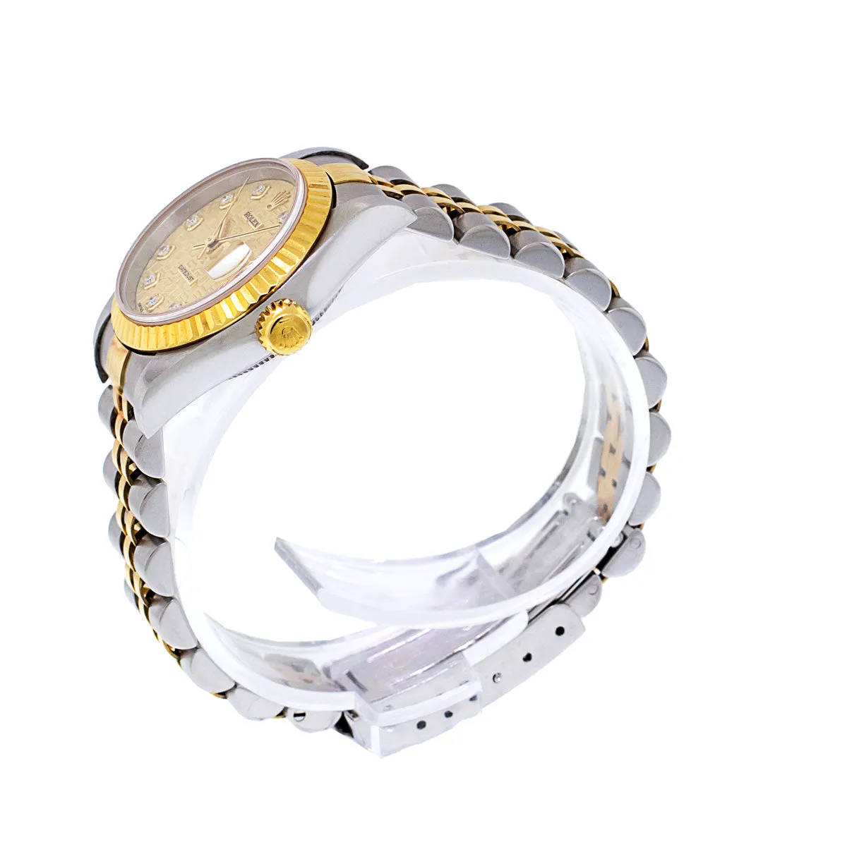 Rolex Lady-Datejust 26mm Yellow Gold & Steel Champagne Jubilee Diamond Dial 79173