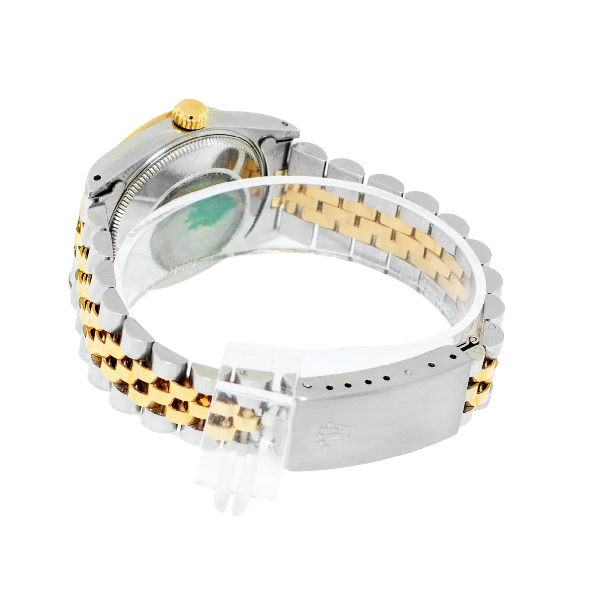 Rolex Lady-Datejust 31mm Yellow Gold Steel Champagne Index Dial & Fluted Bezel 68273