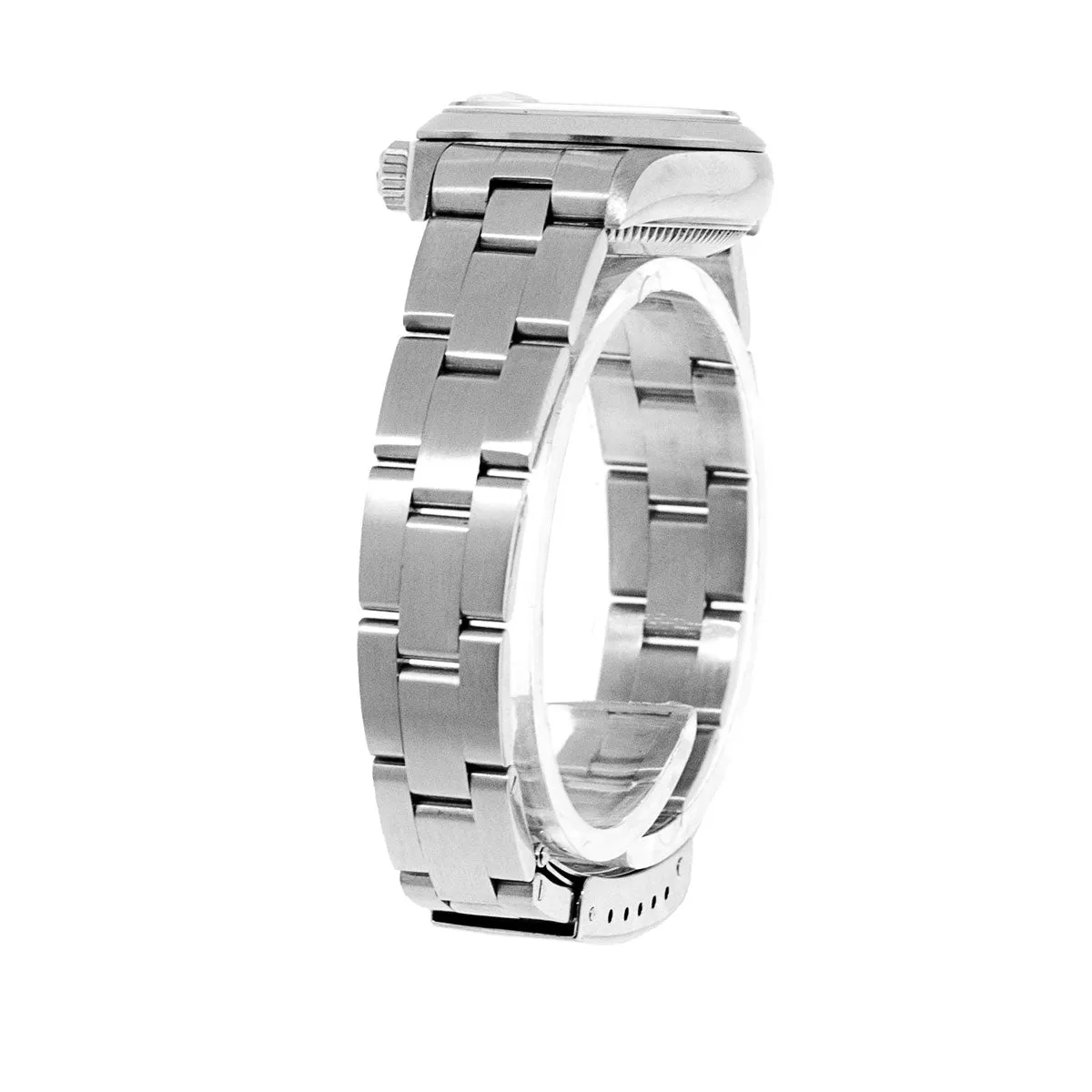 Rolex Lady Oyster Perpetual Date 26mm Stainless Steel White Arabic Dial & Smooth Bezel 69160