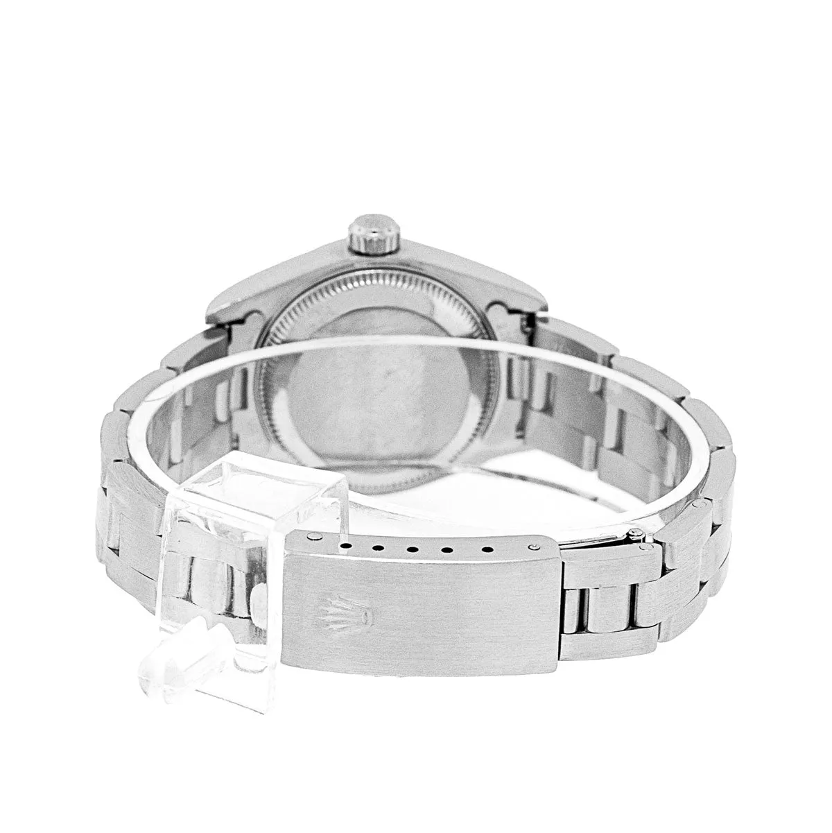 Rolex Lady Oyster Perpetual Date 26mm Stainless Steel White Arabic Dial & Smooth Bezel 69160