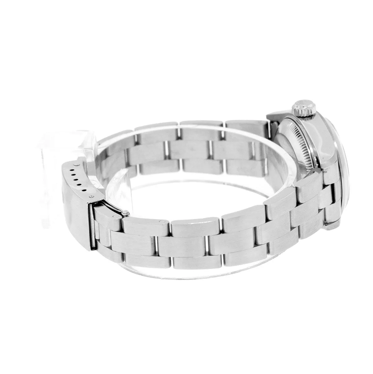 Rolex Lady Oyster Perpetual Date 26mm Stainless Steel White Arabic Dial & Smooth Bezel 69160