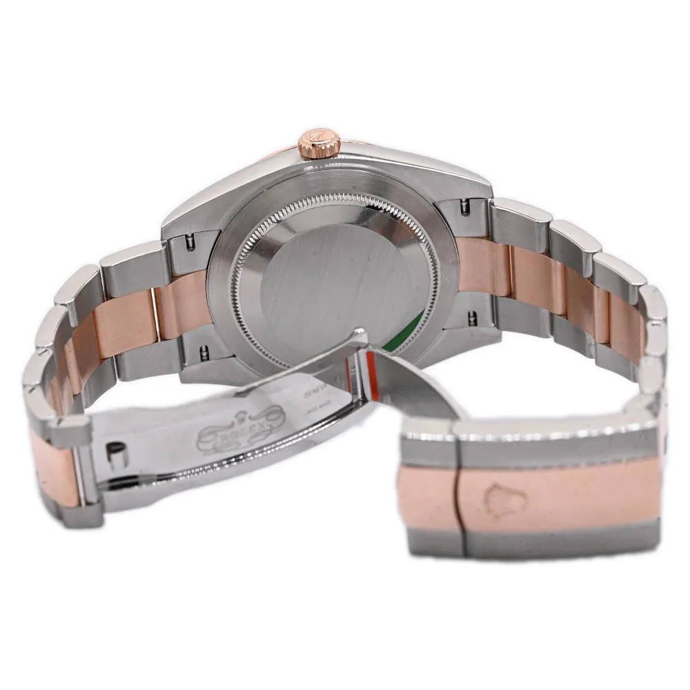 Rolex Men's Datejust Two Tone Rose Gold and Stainless Steel 41mm Chocolate Diamond Dial Watch Reference#: 126301
