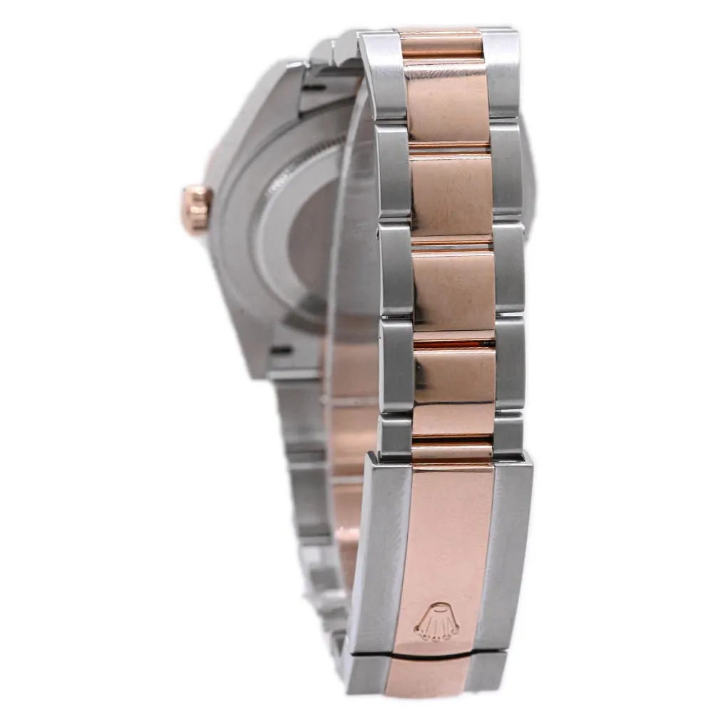 Rolex Men's Datejust Two Tone Rose Gold and Stainless Steel 41mm Chocolate Diamond Dial Watch Reference#: 126301