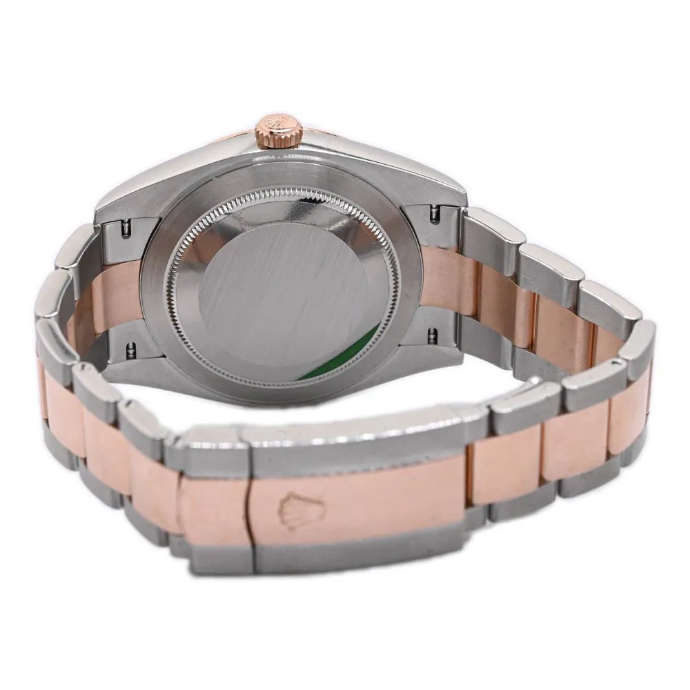 Rolex Men's Datejust Two Tone Rose Gold and Stainless Steel 41mm Chocolate Diamond Dial Watch Reference#: 126301