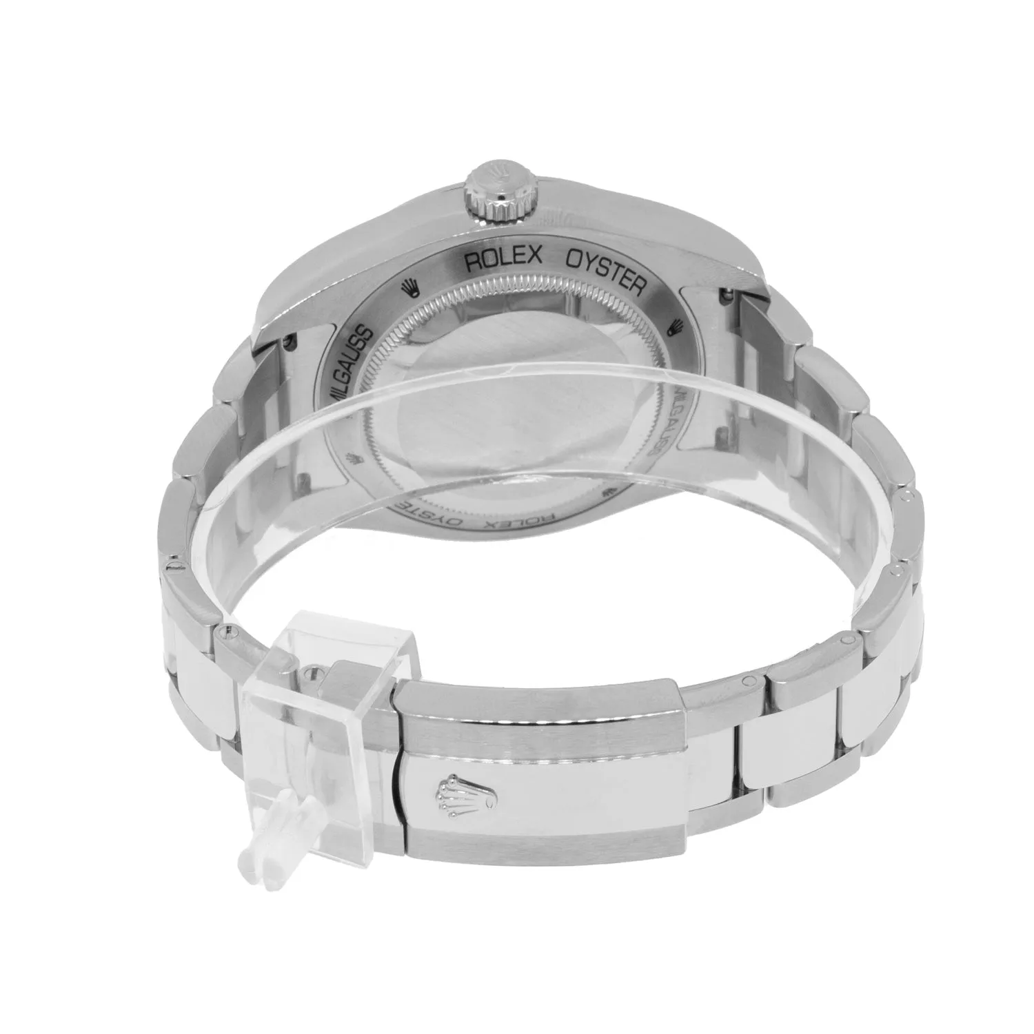 Rolex Milgauss 40mm Stainless Steel Green Crystal Blue Dial 116400