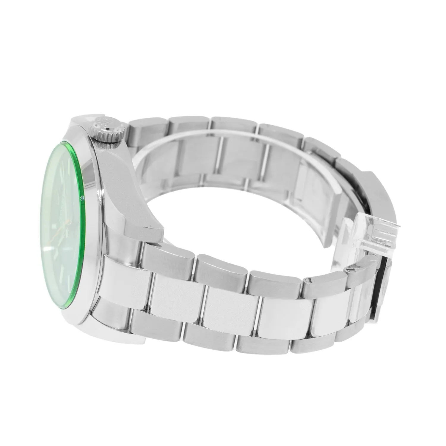 Rolex Milgauss 40mm Stainless Steel Green Crystal Blue Dial 116400