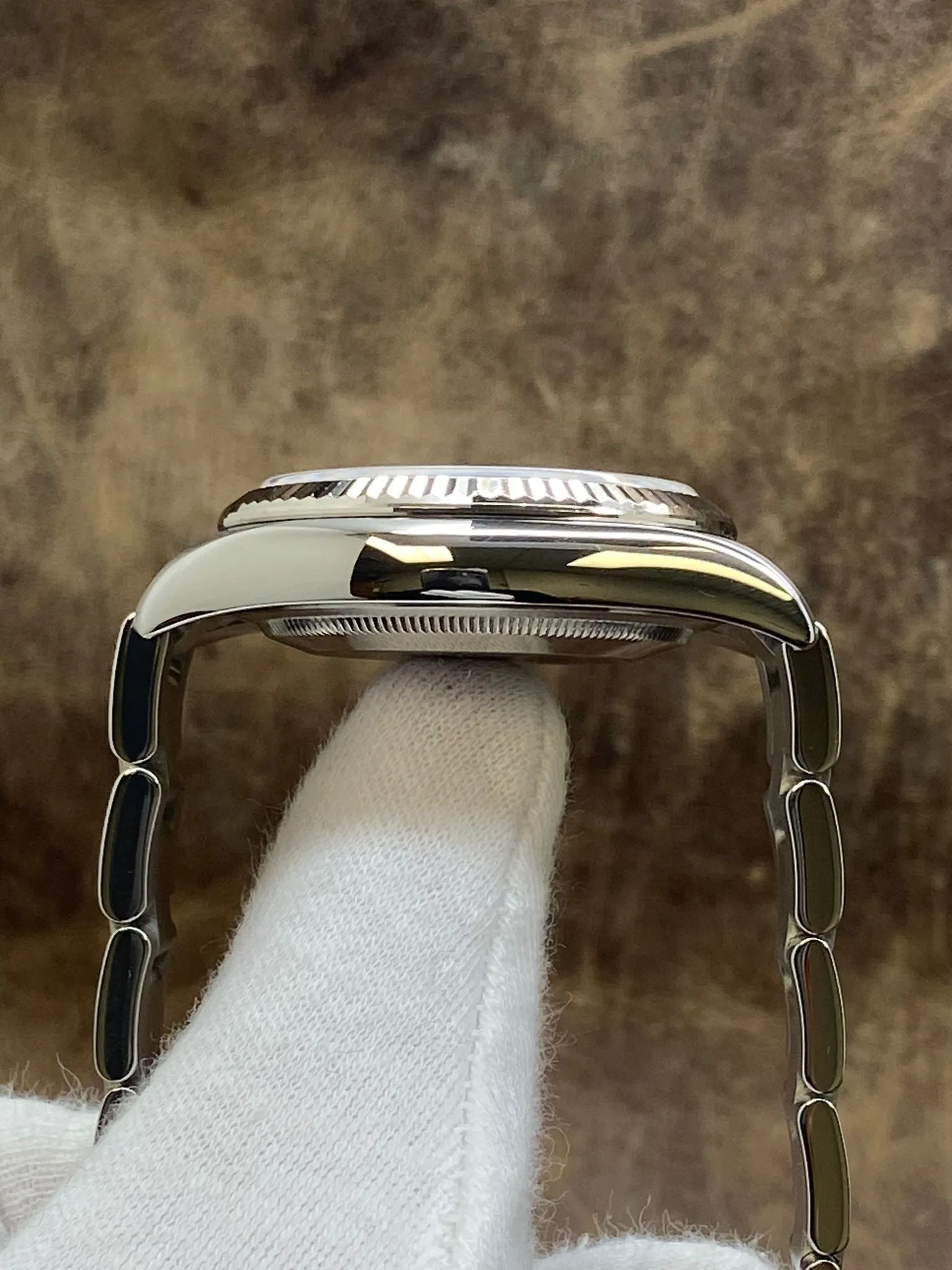 Rolex Oyster Perpetual 36mm 116034 Silver Roman Diamond Dial Automatic Watch