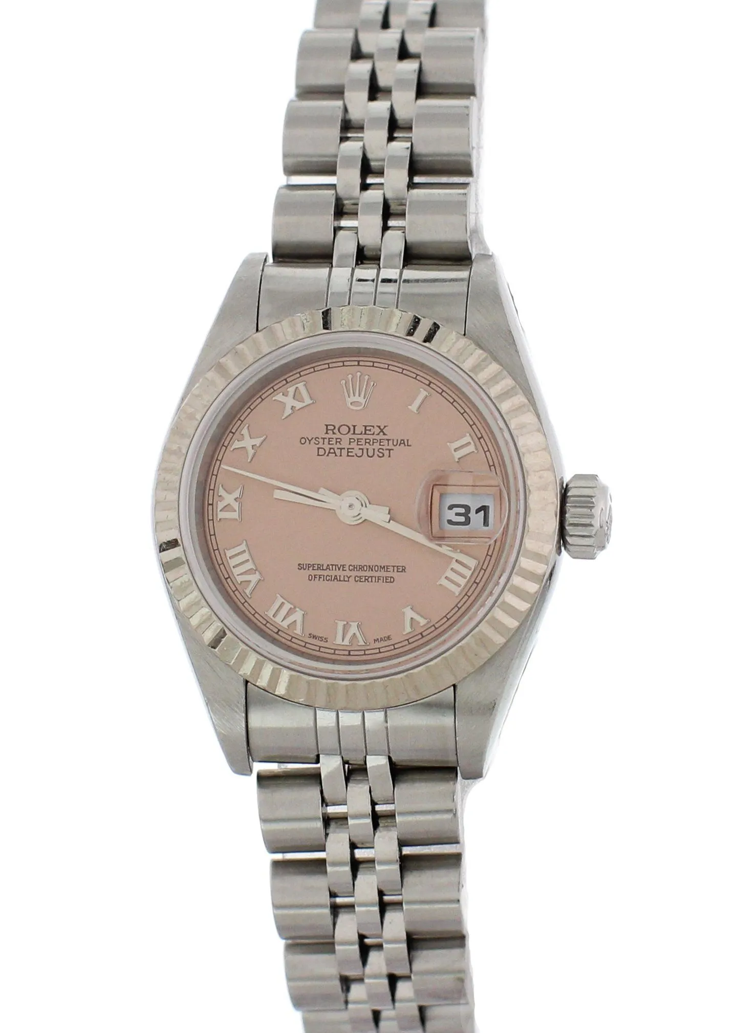 Rolex Oyster Perpetual Datejust 79174 Stainless Steel Pink Dial Ladies Watch