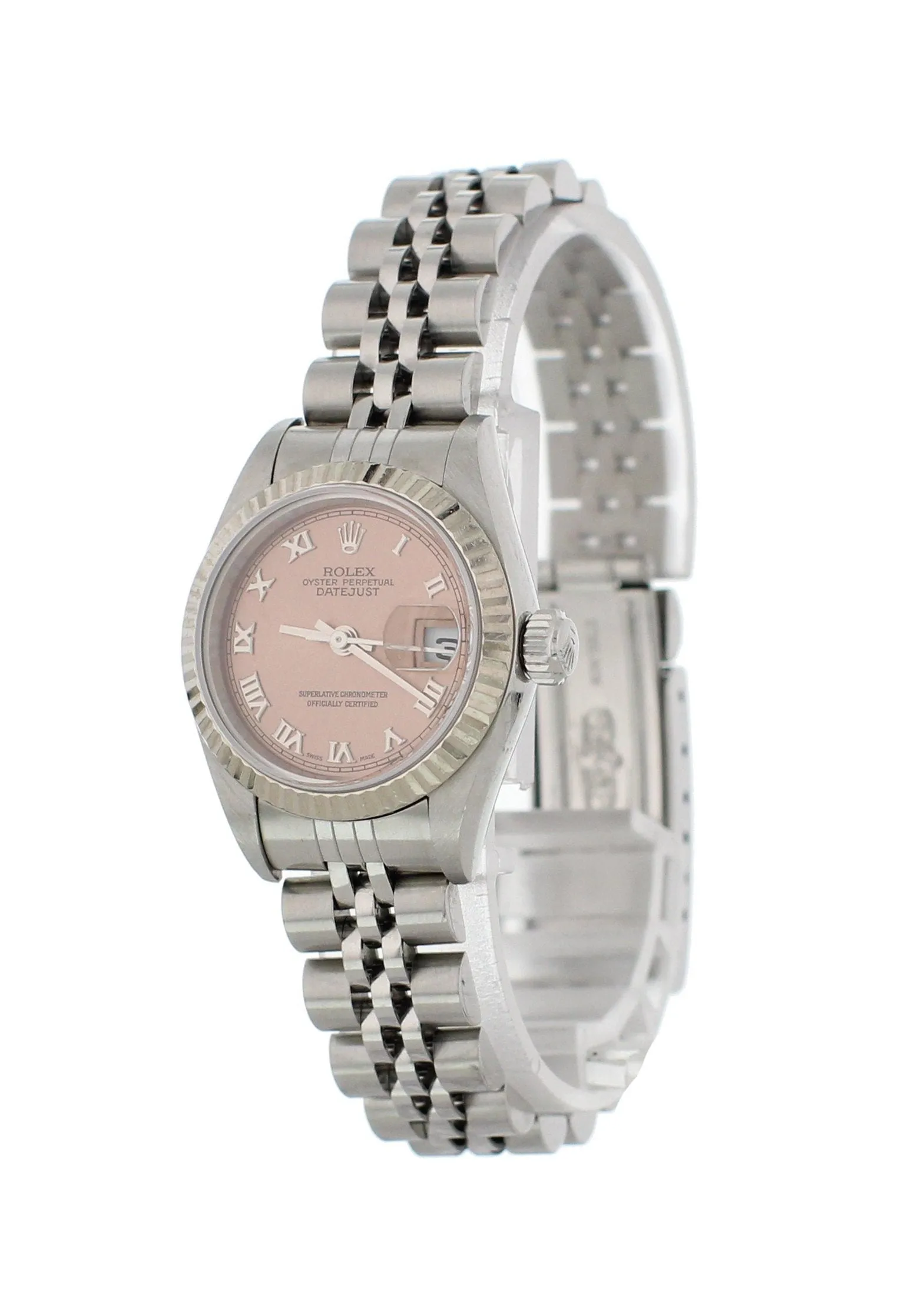 Rolex Oyster Perpetual Datejust 79174 Stainless Steel Pink Dial Ladies Watch