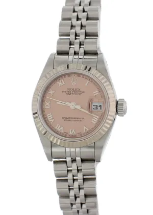 Rolex Oyster Perpetual Datejust 79174 Stainless Steel Pink Dial Ladies Watch
