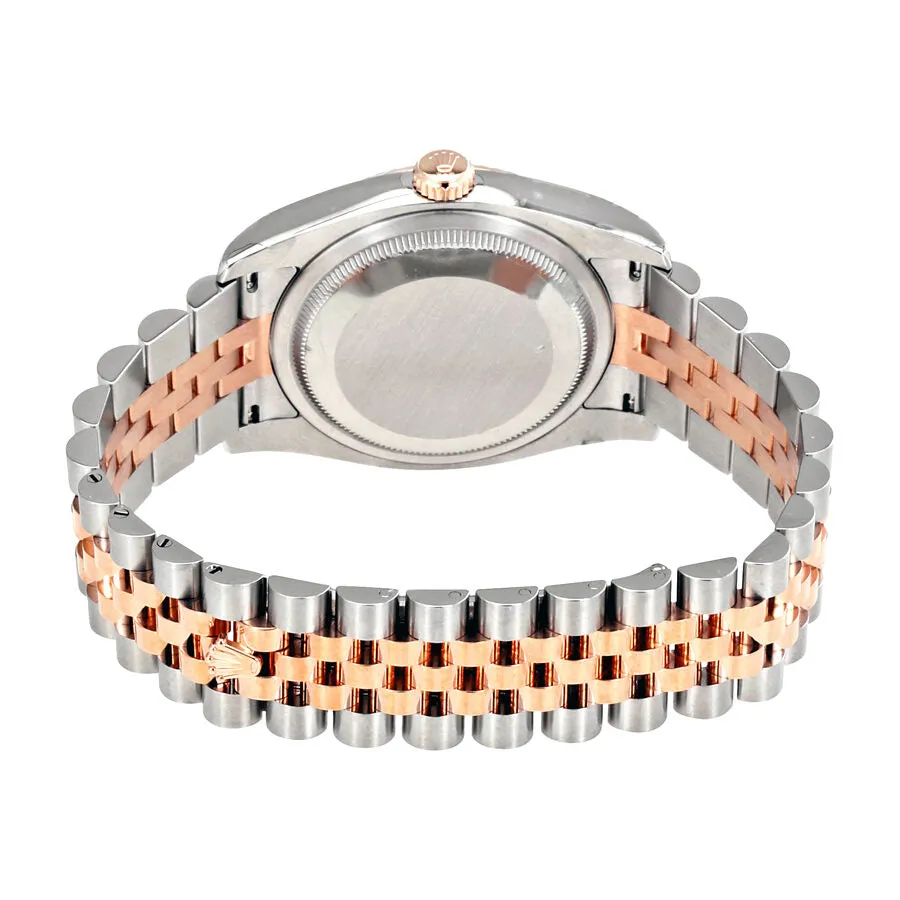 Rolex Oyster Perpetual Datejust Chocolate Floral Motif Dial Automatic Ladies Stainless Steel and 18kt Everose Gold Watch 116231CHFDAJ