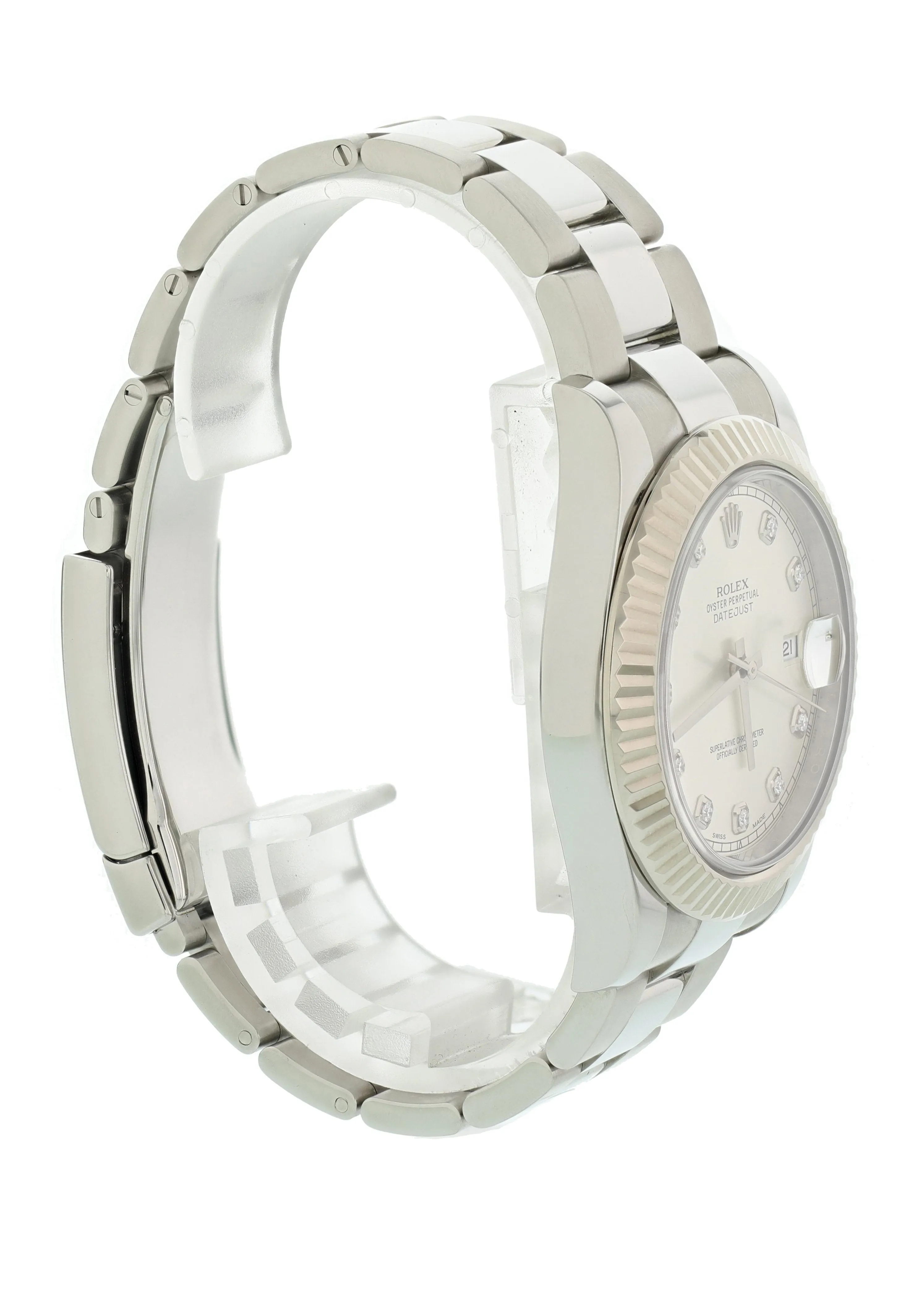 Rolex Oyster Perpetual Datejust ll 116334 Diamond Dial Mens Watch Papers