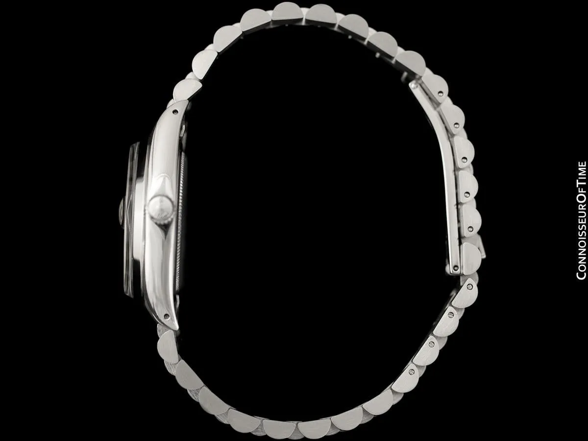 Rolex Oysterdate Mens Date Watch with Both Bracelet & Strap - Stainless Steel & Diamonds