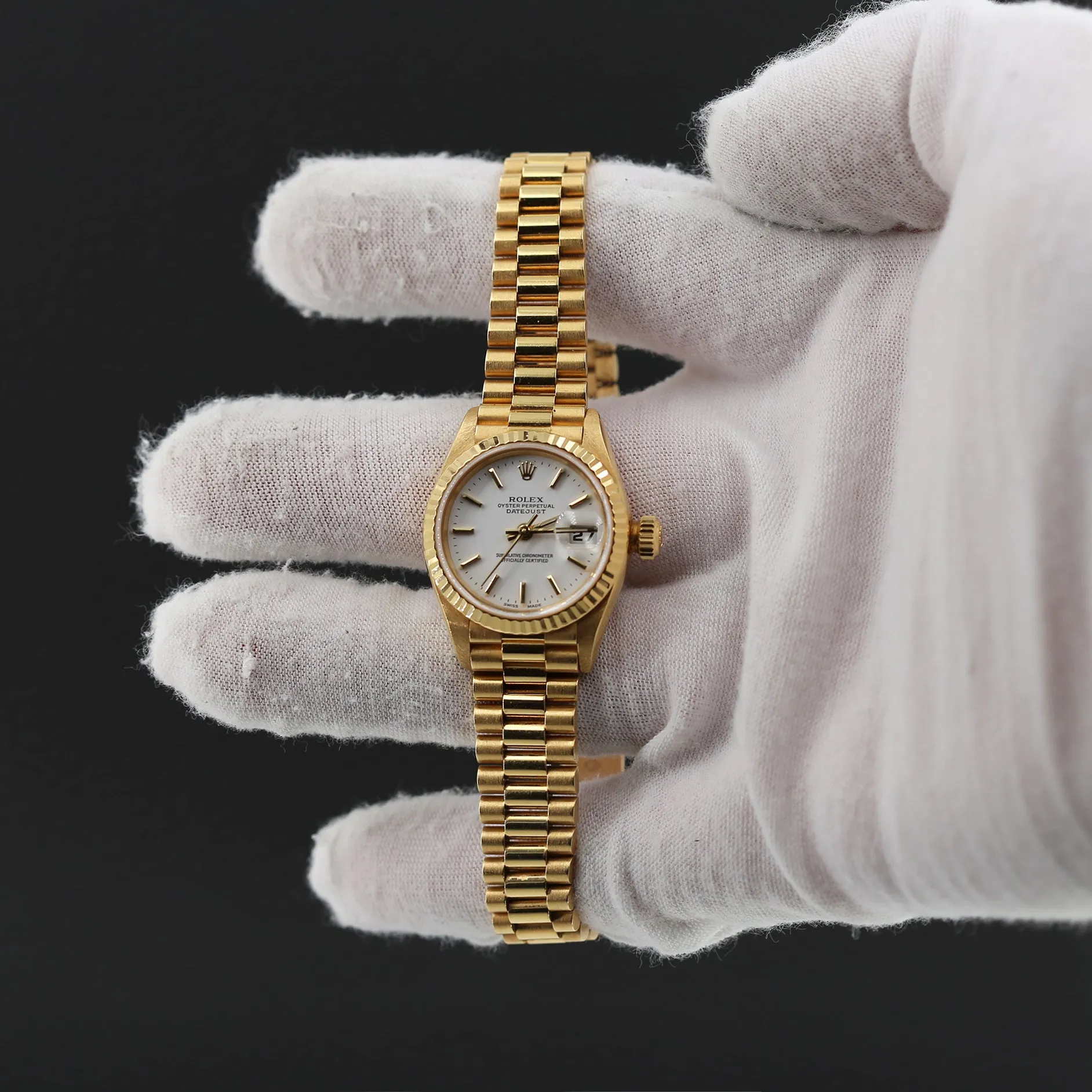 Rolex President 26mm 69178 White Dial Automatic Women's Watch