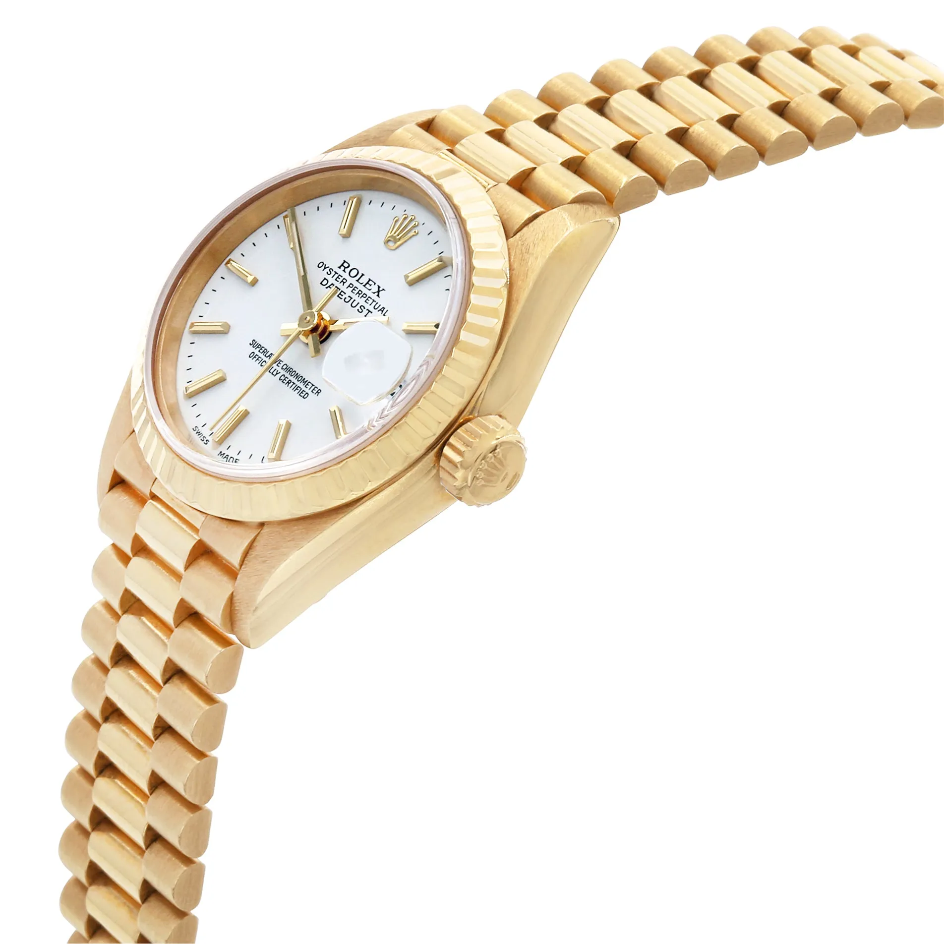 Rolex President 26mm 69178 White Dial Automatic Women's Watch