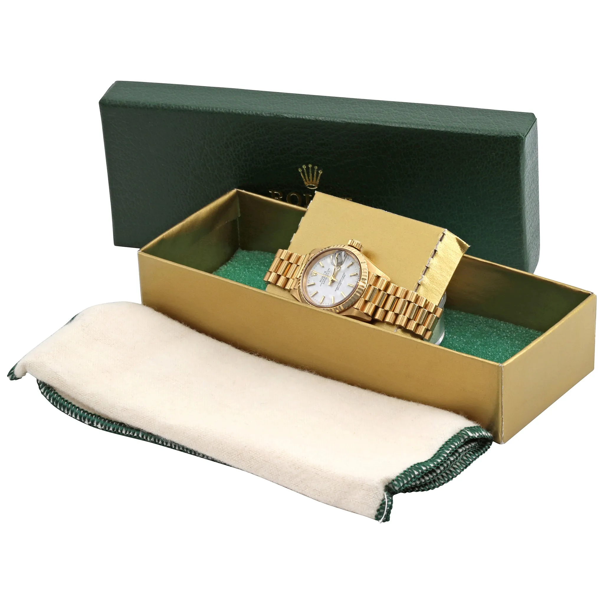 Rolex President 26mm 69178 White Dial Automatic Women's Watch
