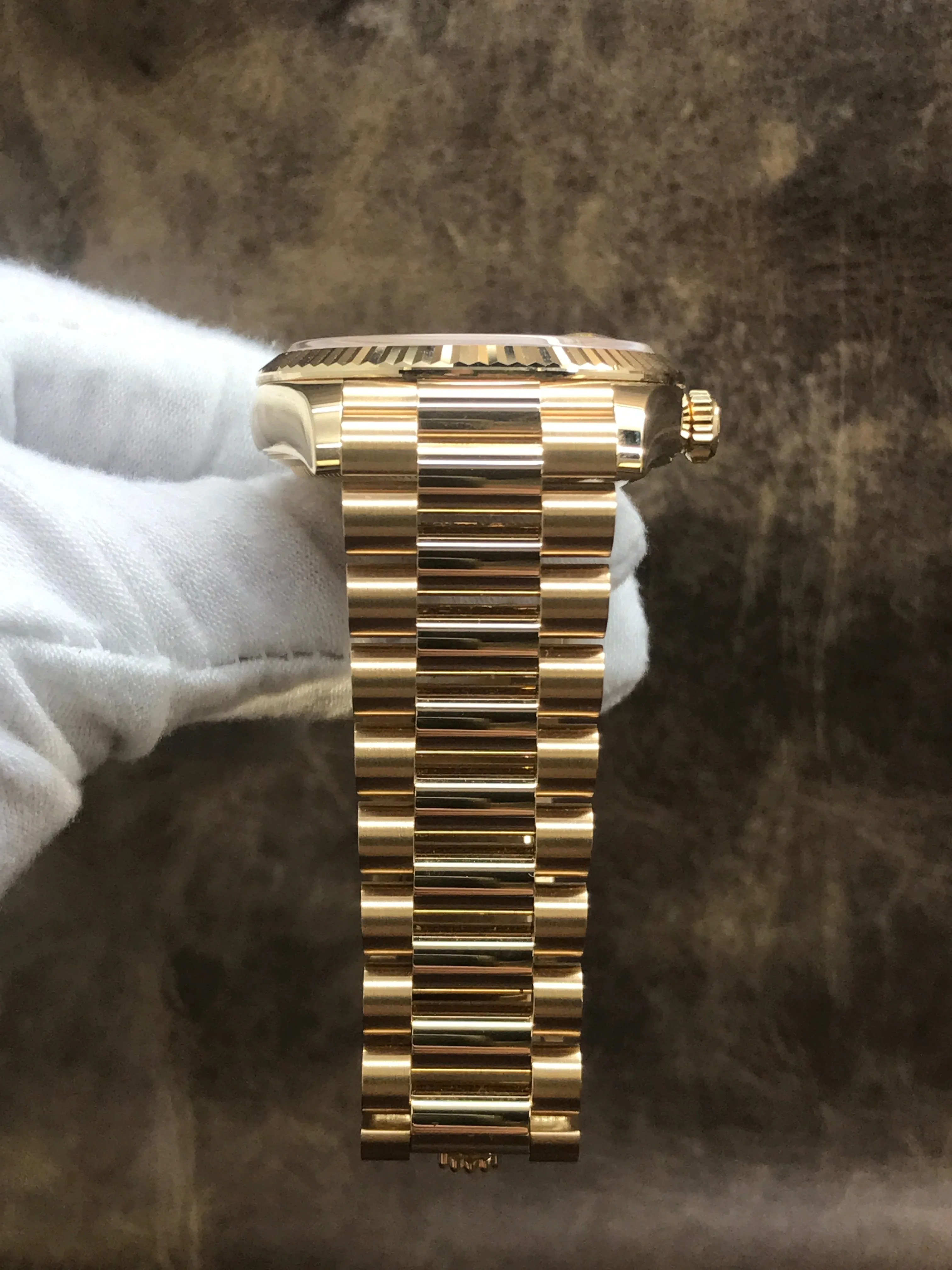 Rolex President Day Date 36mm 128238 Green Ombre Diamond Dial Automatic Watch