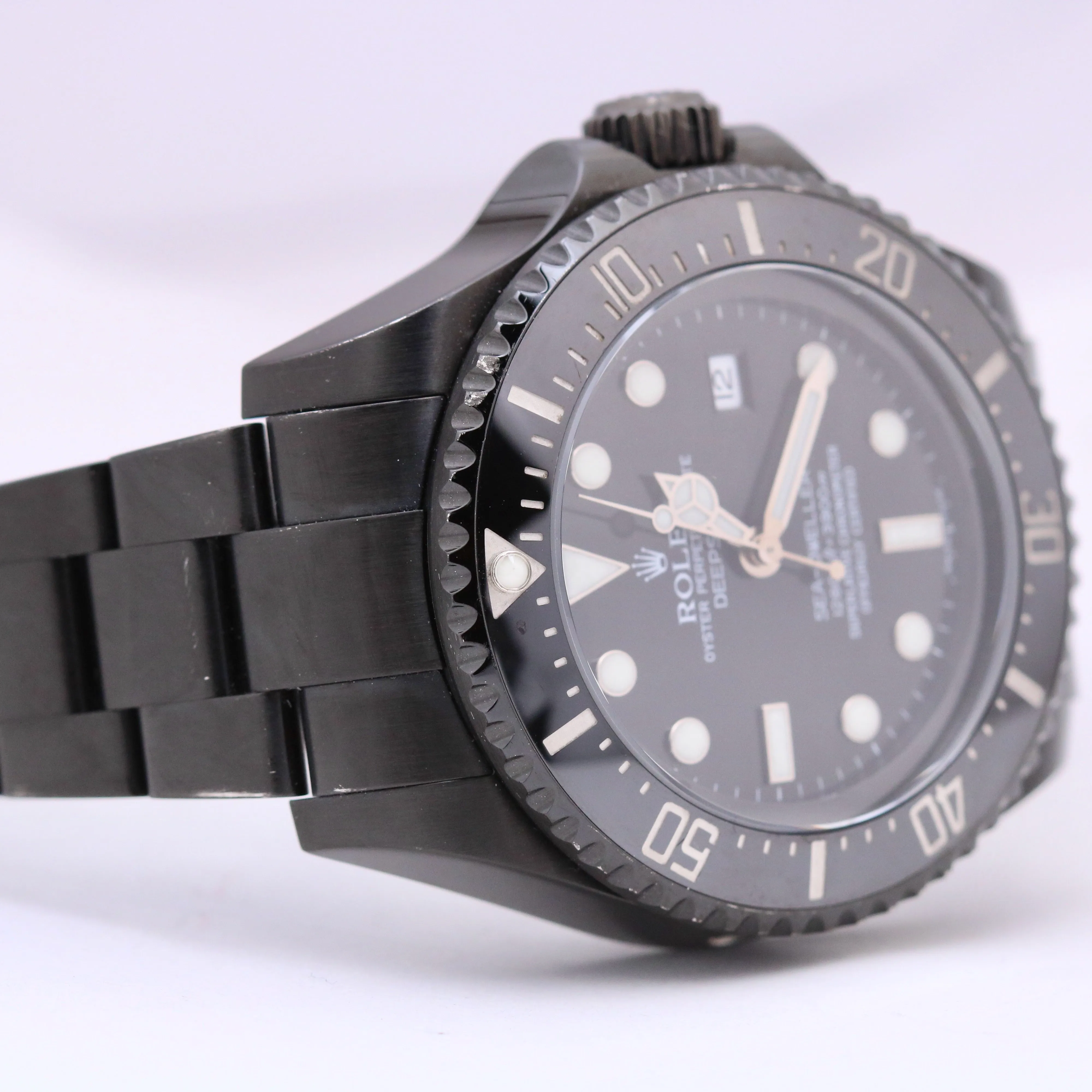 Rolex Sea-Dweller Deepsea Black PVD Stainless Steel 44mm Dive Date Watch 116660