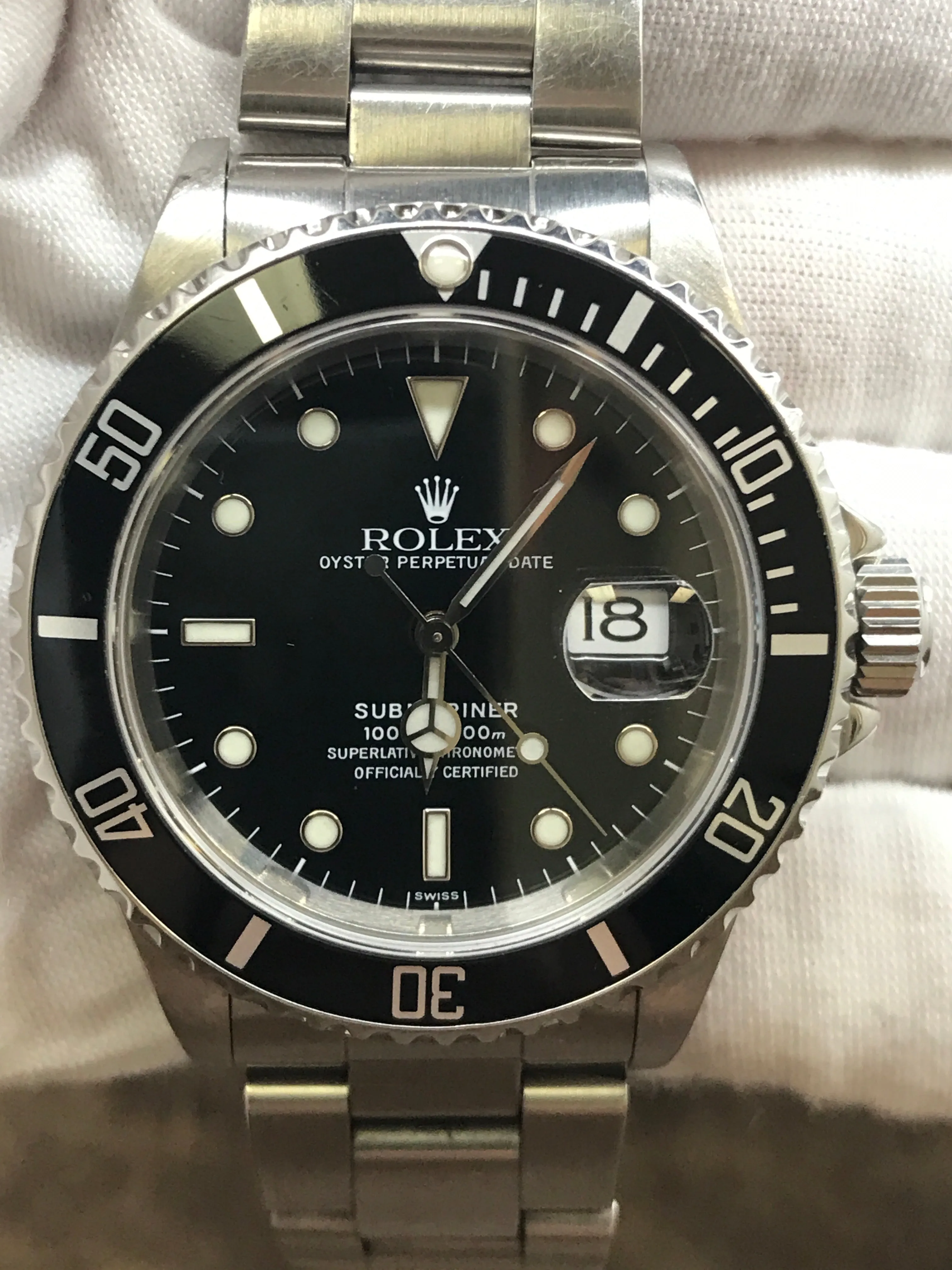 Rolex Submariner Date 16610 Black Dial Automatic Men's Watch
