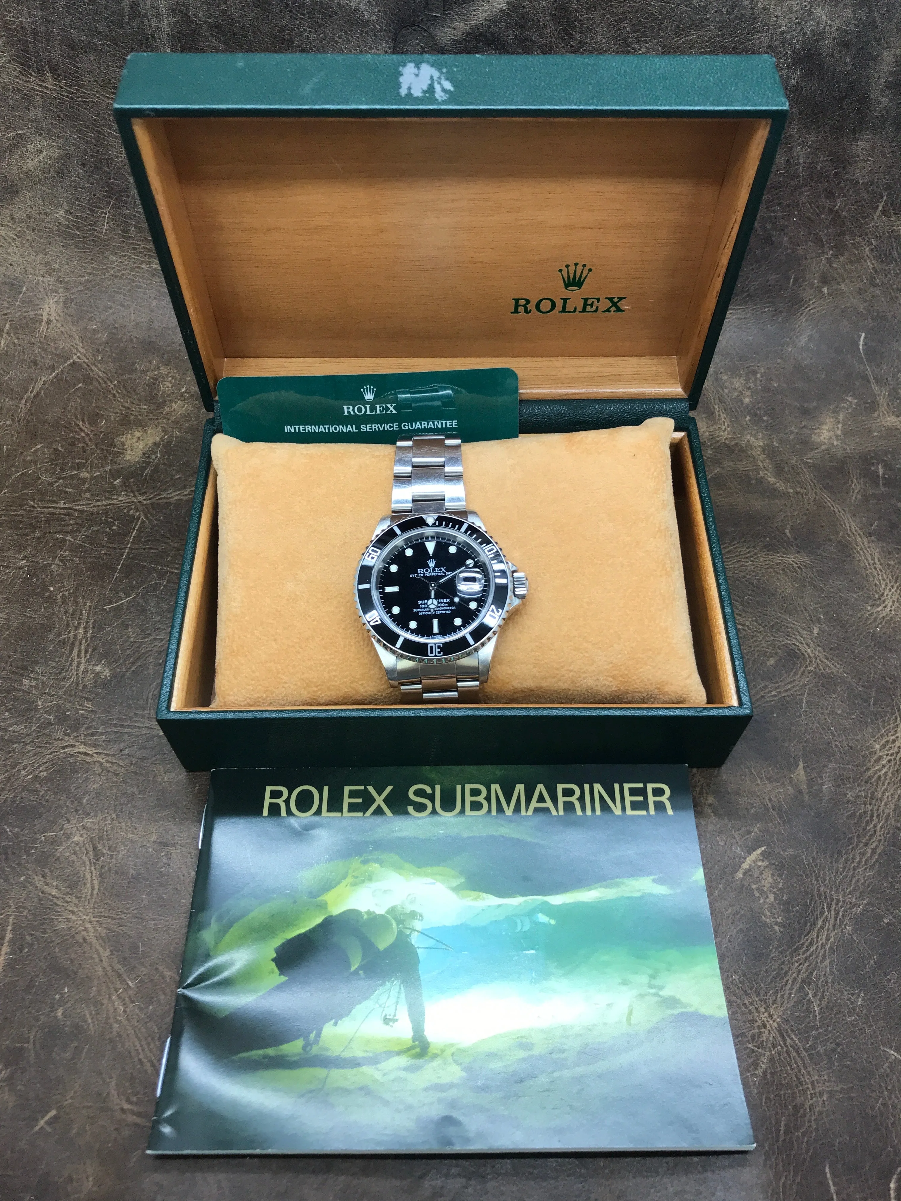 Rolex Submariner Date 16610 Black Dial Automatic Men's Watch
