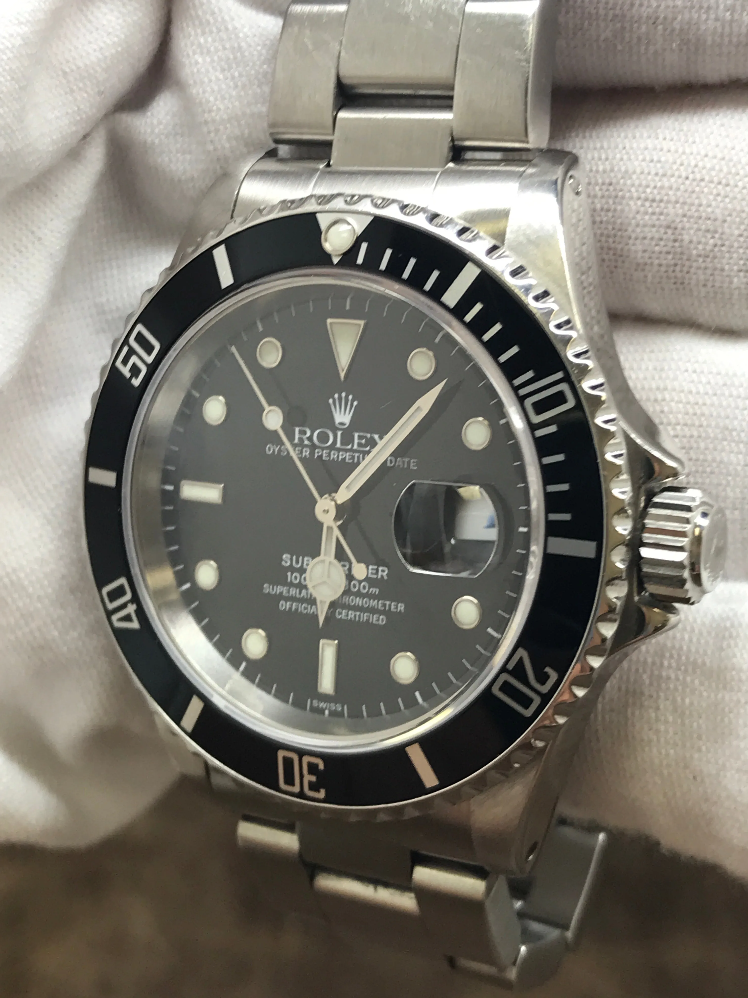 Rolex Submariner Date 16610 Black Dial Automatic Men's Watch