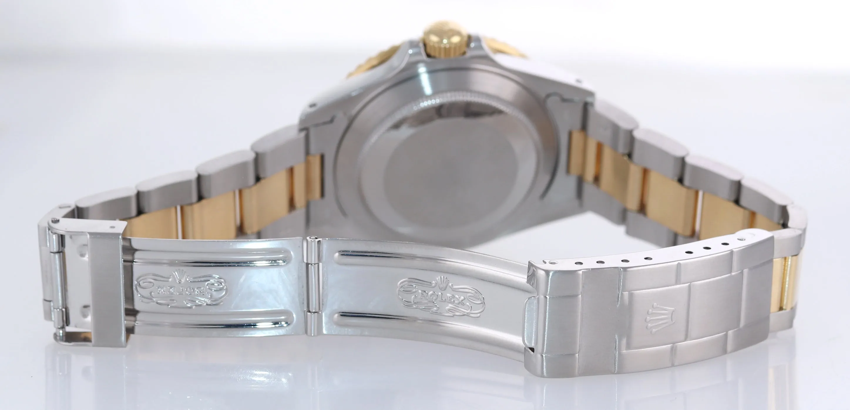 Rolex Submariner Date 16803 18K Gold Steel Two Tone Black Dial Watch Box