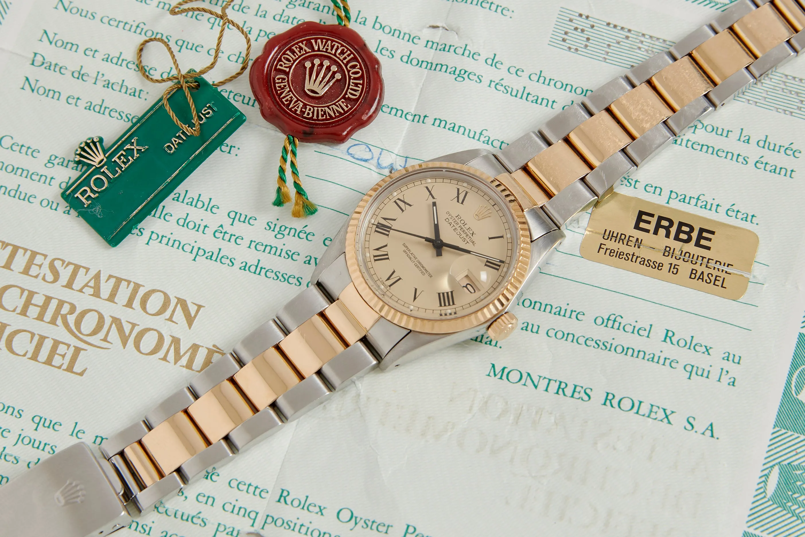 Rolex Two-Tone Oyster Perpetual Datejust with Papers 1985
