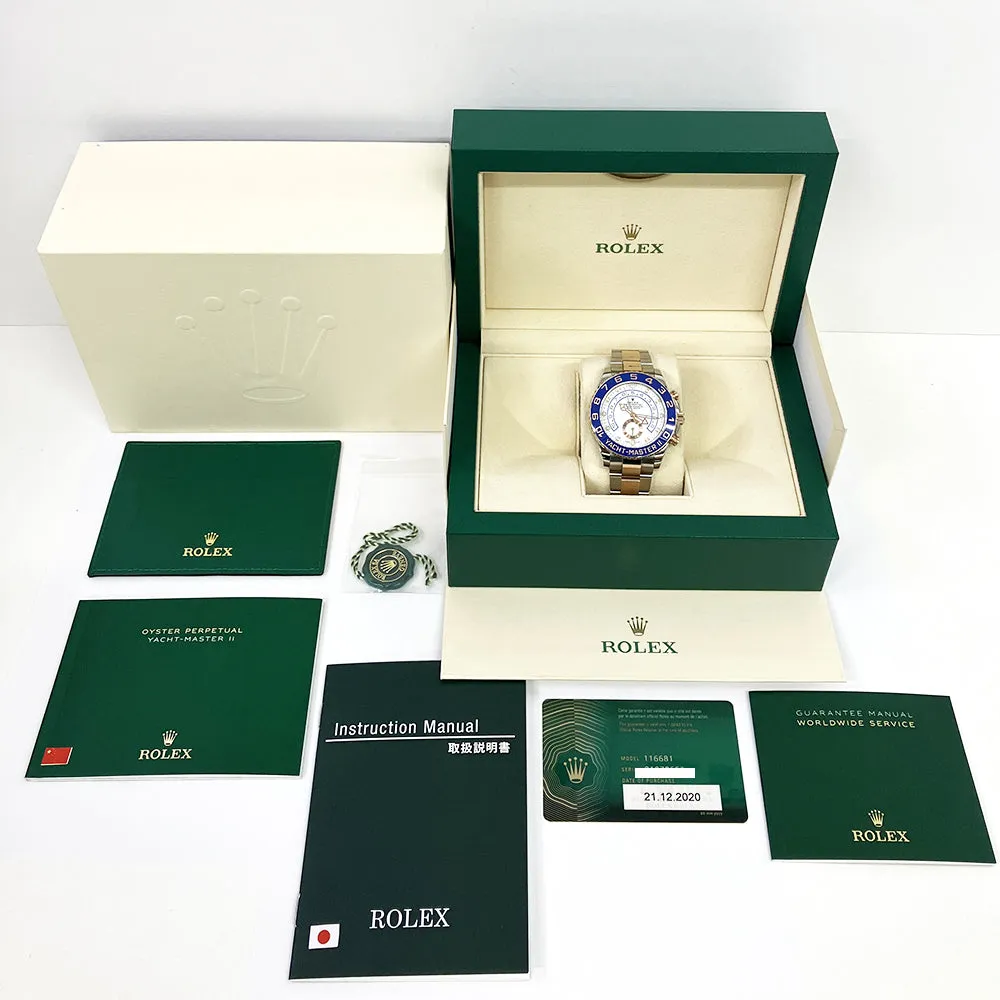 Rolex Yacht-Master II 116681 White Dial Dec 2020