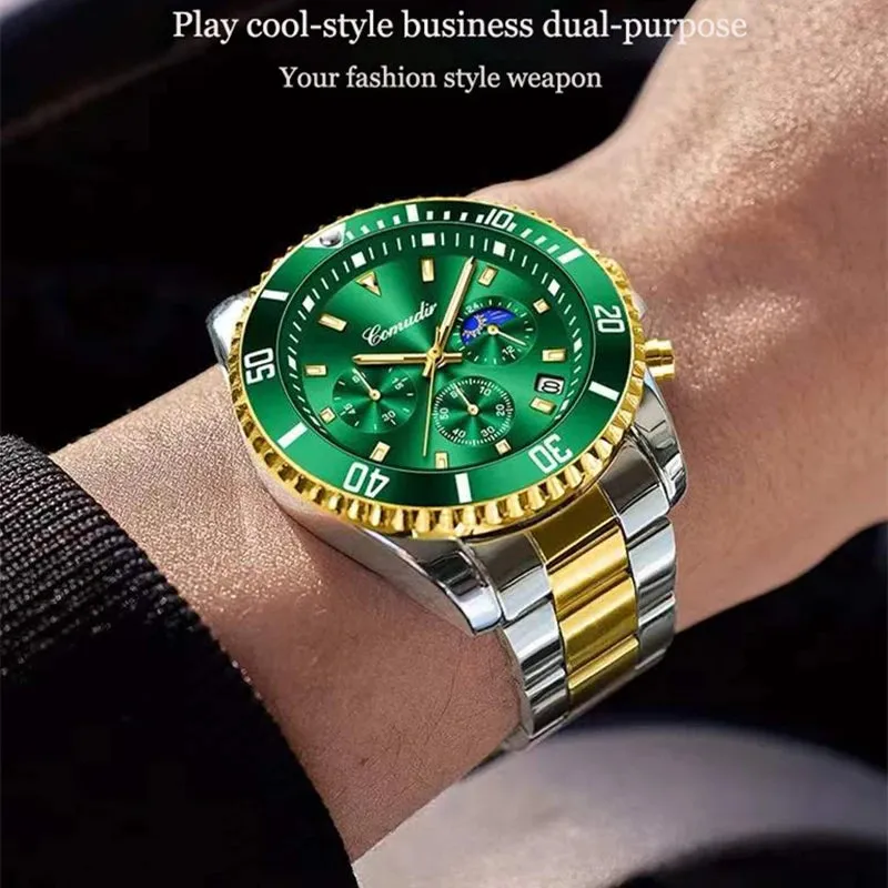 Sdotter 2023 Männer Uhr Top Marke Luxus Sport Quarz Herren Uhren Voller Stahl Wasserdicht Chronograph Armbanduhr Männer Relogio