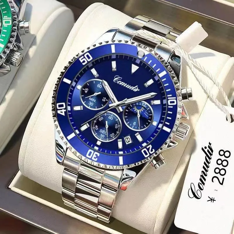 Sdotter 2023 Männer Uhr Top Marke Luxus Sport Quarz Herren Uhren Voller Stahl Wasserdicht Chronograph Armbanduhr Männer Relogio