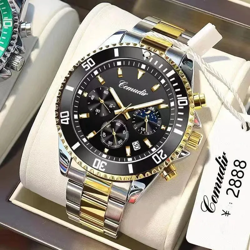 Sdotter 2023 Männer Uhr Top Marke Luxus Sport Quarz Herren Uhren Voller Stahl Wasserdicht Chronograph Armbanduhr Männer Relogio