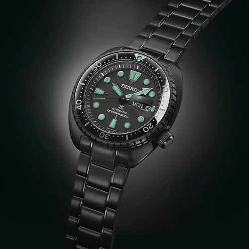 Seiko Prospex Black Series Night Vision Turtle Diver’s Black Dial 45mm Men SRPK43K1