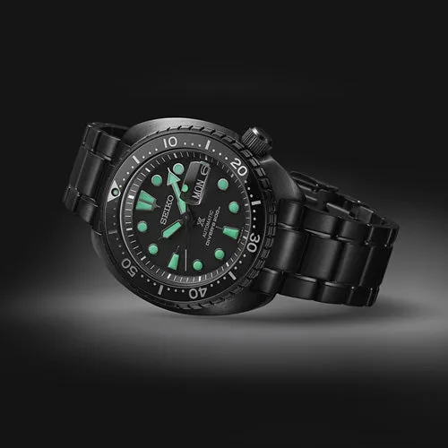 Seiko Prospex Black Series Night Vision Turtle Diver’s Black Dial 45mm Men SRPK43K1