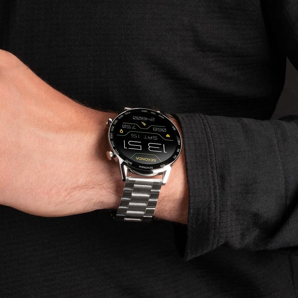 Sekonda Active Plus Smart Watch Silver Case Steel Bracelet 30177