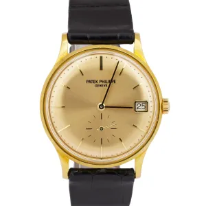 SERVICED Patek Philippe Calatrava 18K Yellow Gold 33.5mm Automatic 3514 Watch