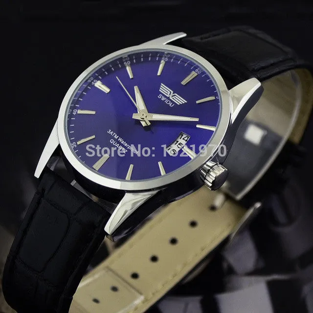 shsby HOT Sell Quartz Business Men's Watches,Men's Military Watches,Men's Leather Strap Sports Watches
