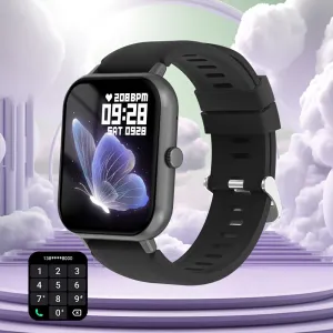 Smart Watch With Answering/Wireless Calls, 4.65 Cm HD Screen, Fitness Tracker, 123 Sports Modes, Fitness, Steps/Calories, Sitting Reminder, Message Push, Remote Photo, Music Control, AI Voice Assistant Smart Watch FS