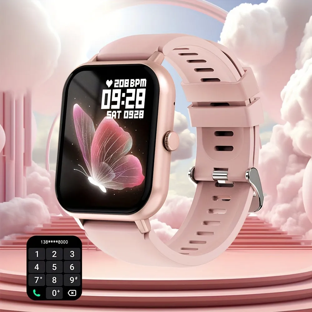Smart Watch With Answering/Wireless Calls, 4.65 Cm HD Screen, Fitness Tracker, 123 Sports Modes, Fitness, Steps/Calories, Sitting Reminder, Message Push, Remote Photo, Music Control, AI Voice Assistant Smart Watch FS