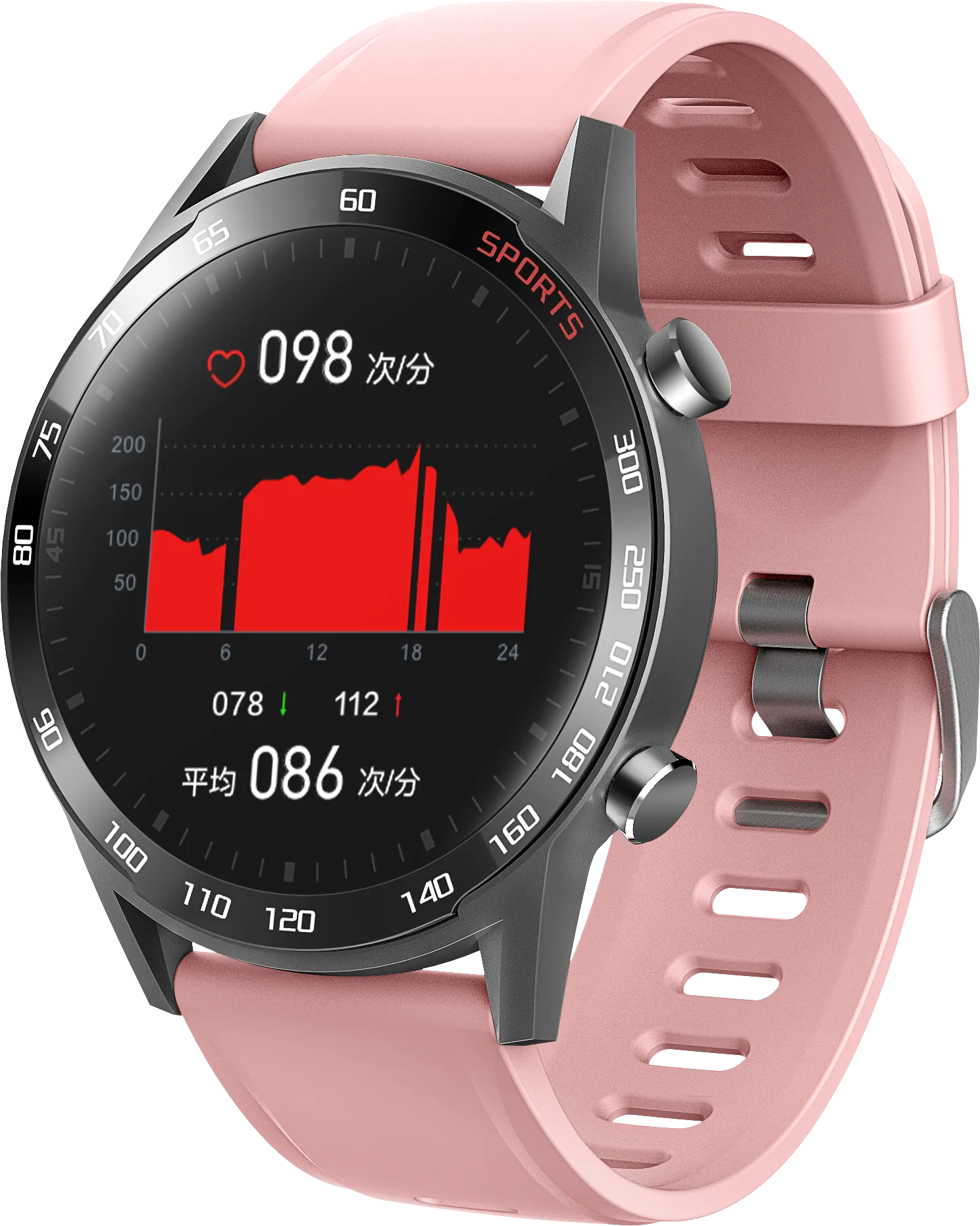 Smart Watch with  Body Temperature Measure WFDRD round  Heart Rate -Blood Pressure Tracker