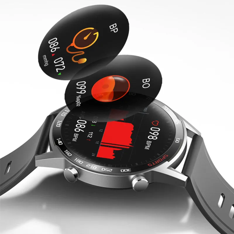 Smart Watch with  Body Temperature Measure WFDRD round  Heart Rate -Blood Pressure Tracker