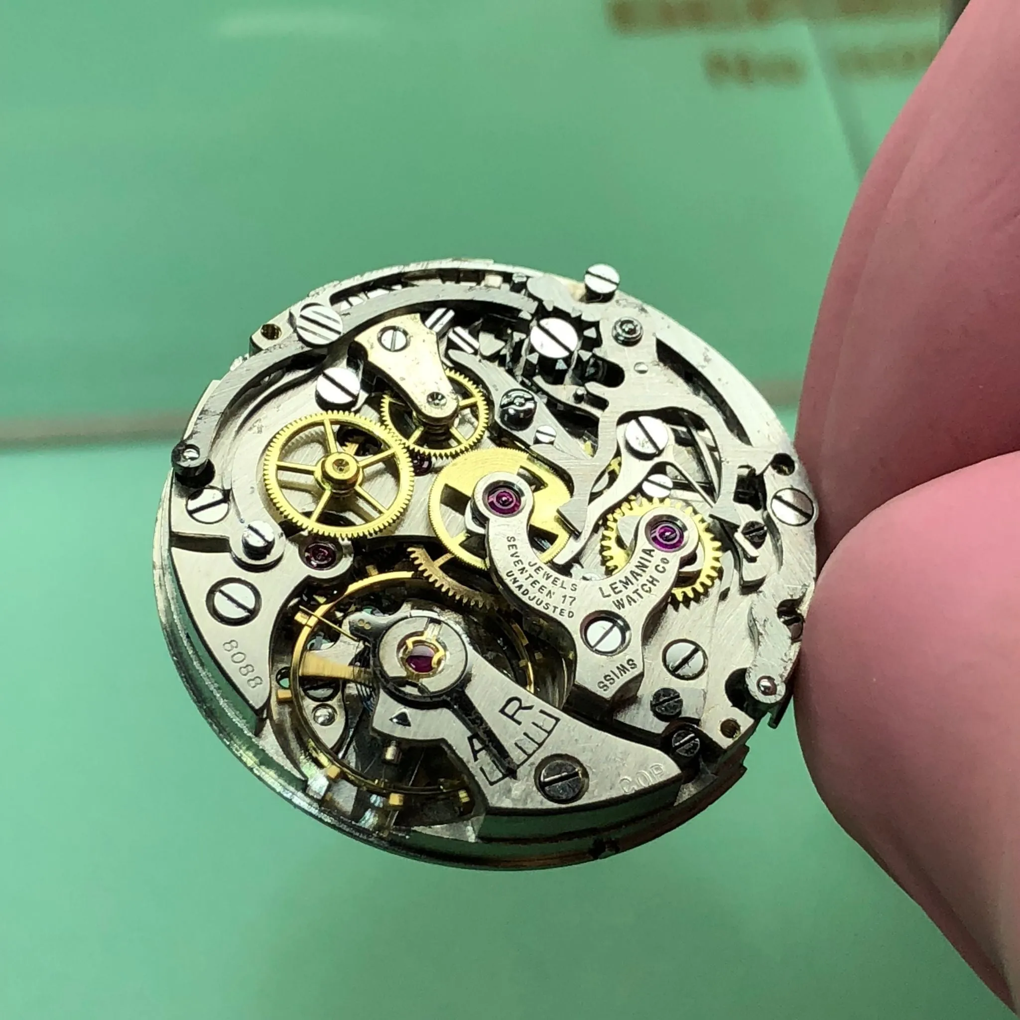 Sold - Lemania Vintage Military Pilot Aviator Chronograph Calibre 27 CH (Omega 321) Same as Omega 2451 - US Navy World War II Inscription 1942-1949