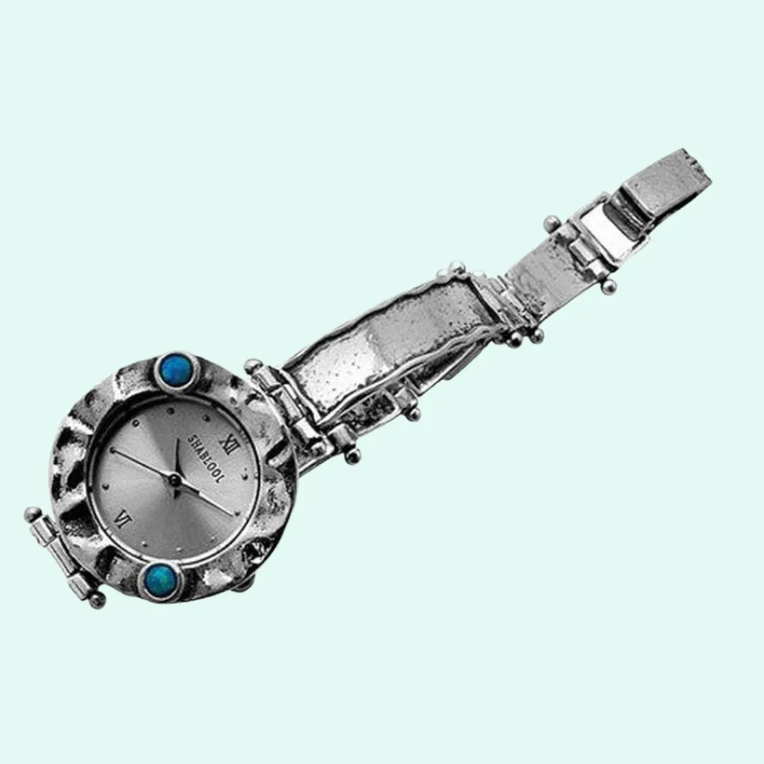 Sterling Silver Watch. Handcrafted Sterling Silver 925 Bracelet Watch Japanese movement