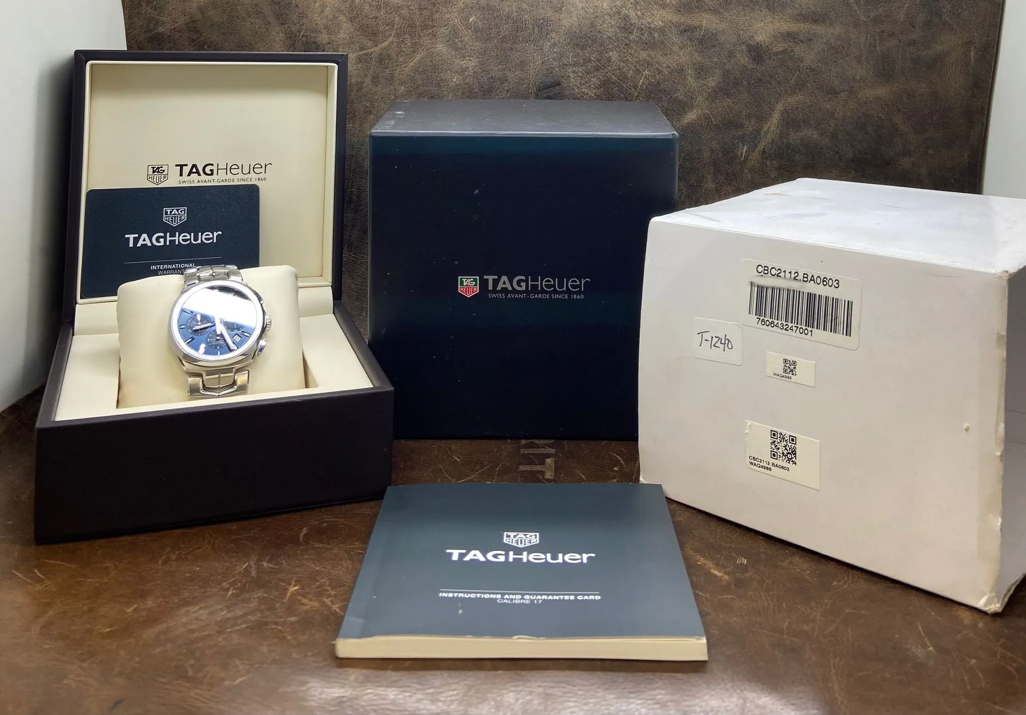 TAG Heuer Link Chronograph 41mm CBC2112 Blue Dial Automatic Men's Watch