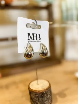 Teardrop Sterling Silver Filled Earrings
