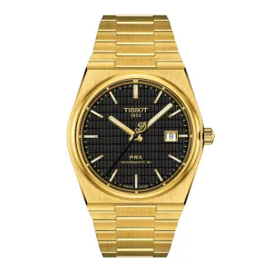 Tissot  PRX Damian Lillard Powermatic 80 (40mm) Gold Tone Black Dial Watch