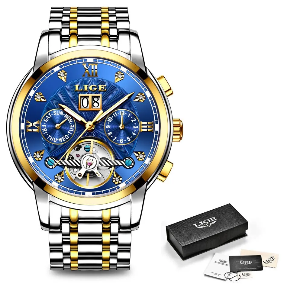 Tourbillon Waterproof Sport Automatic Mechanical Watch For Men