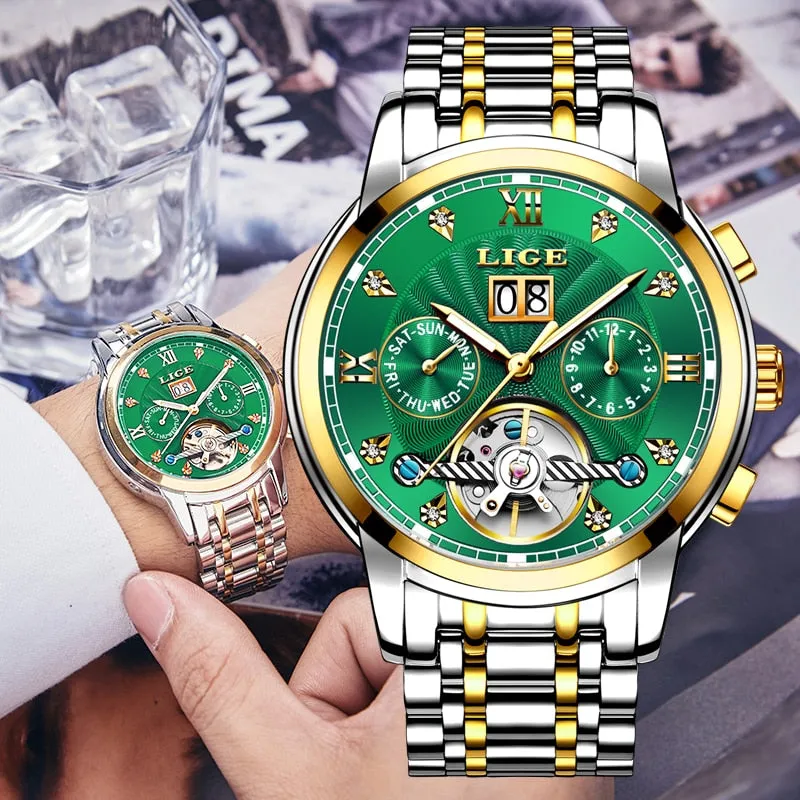 Tourbillon Waterproof Sport Automatic Mechanical Watch For Men