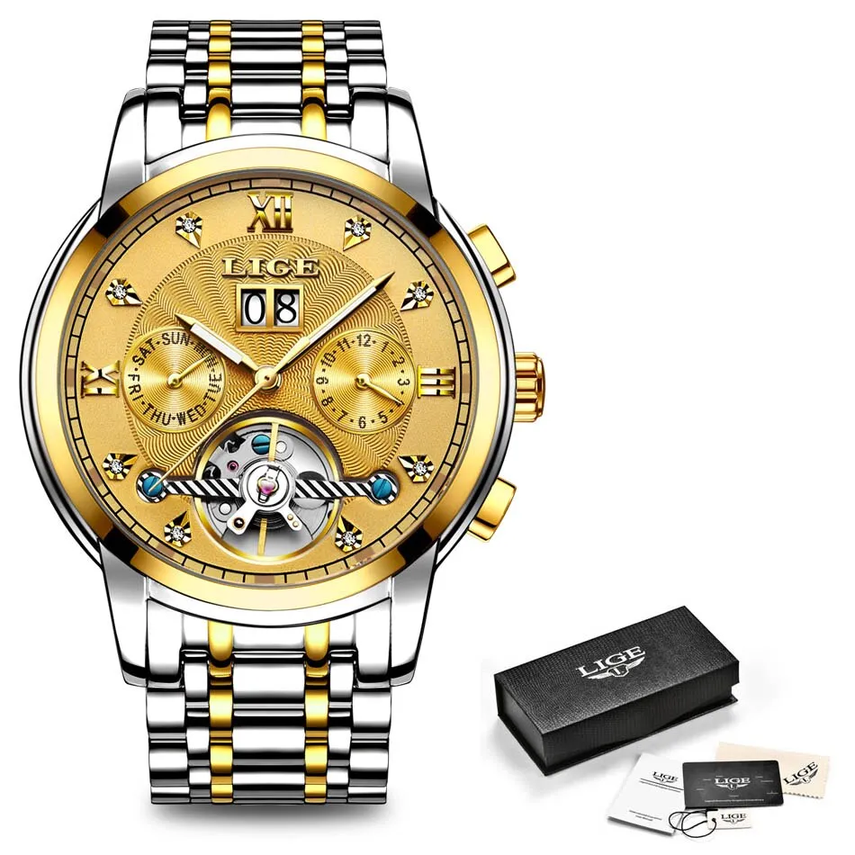 Tourbillon Waterproof Sport Automatic Mechanical Watch For Men